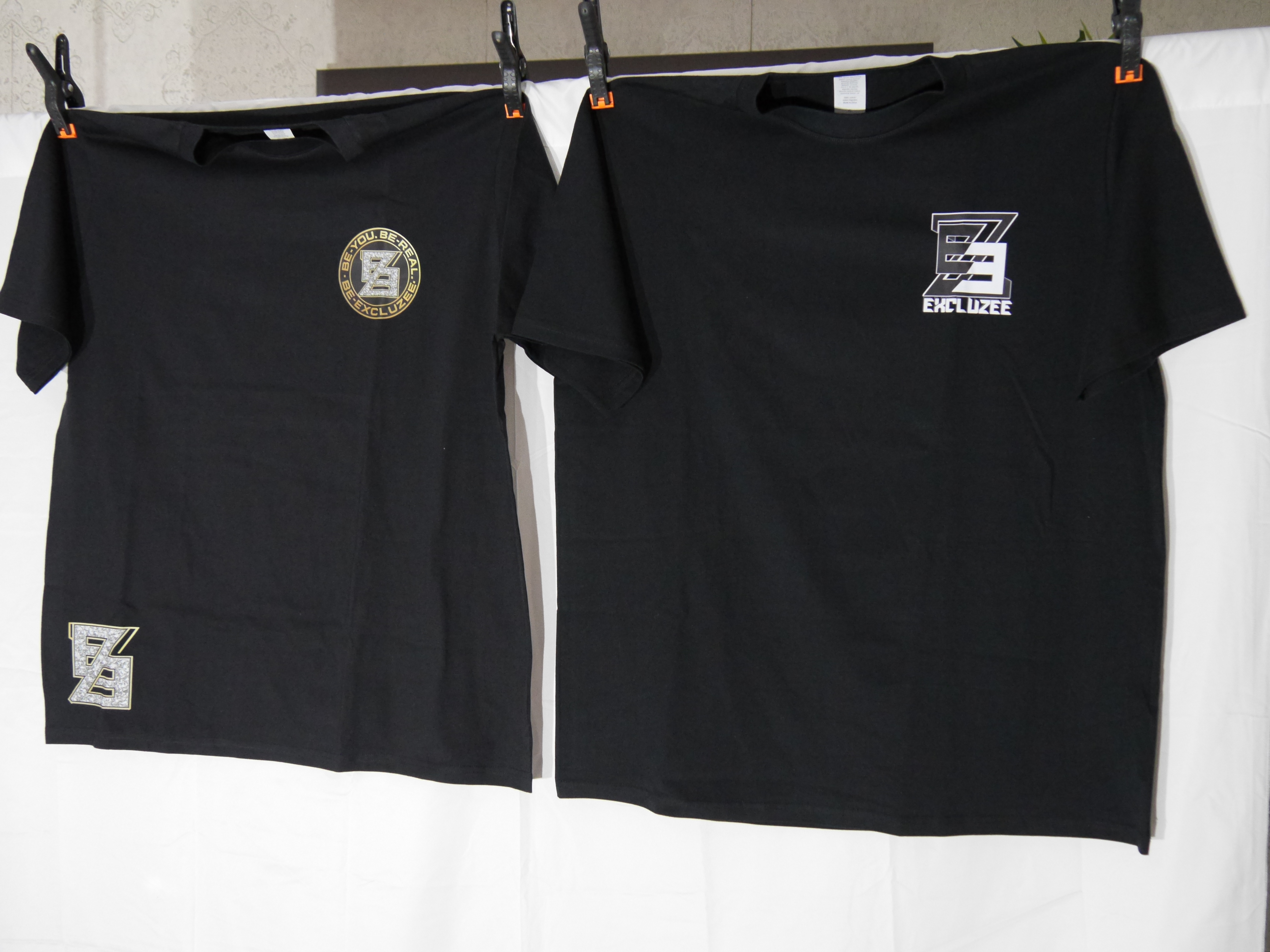 Excluzee Black Graphic T-shirts