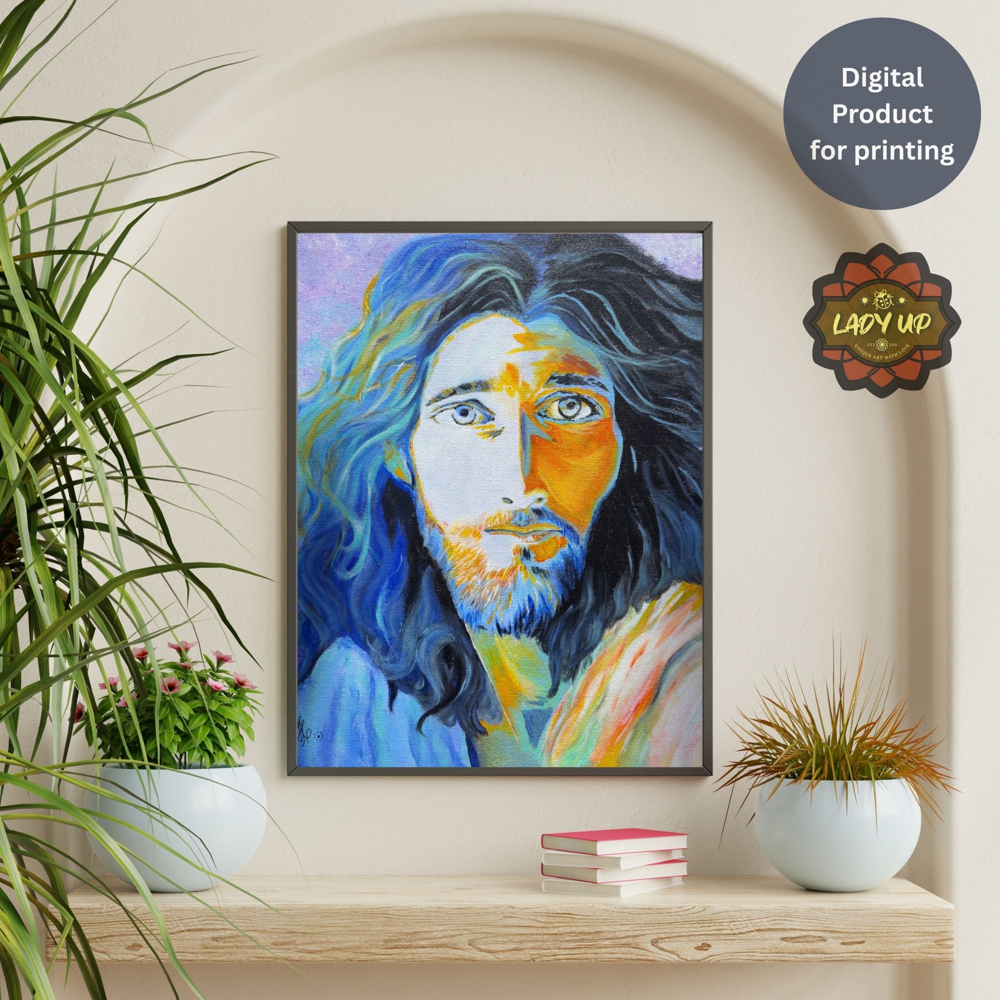 Colorful Portrait of Jesus