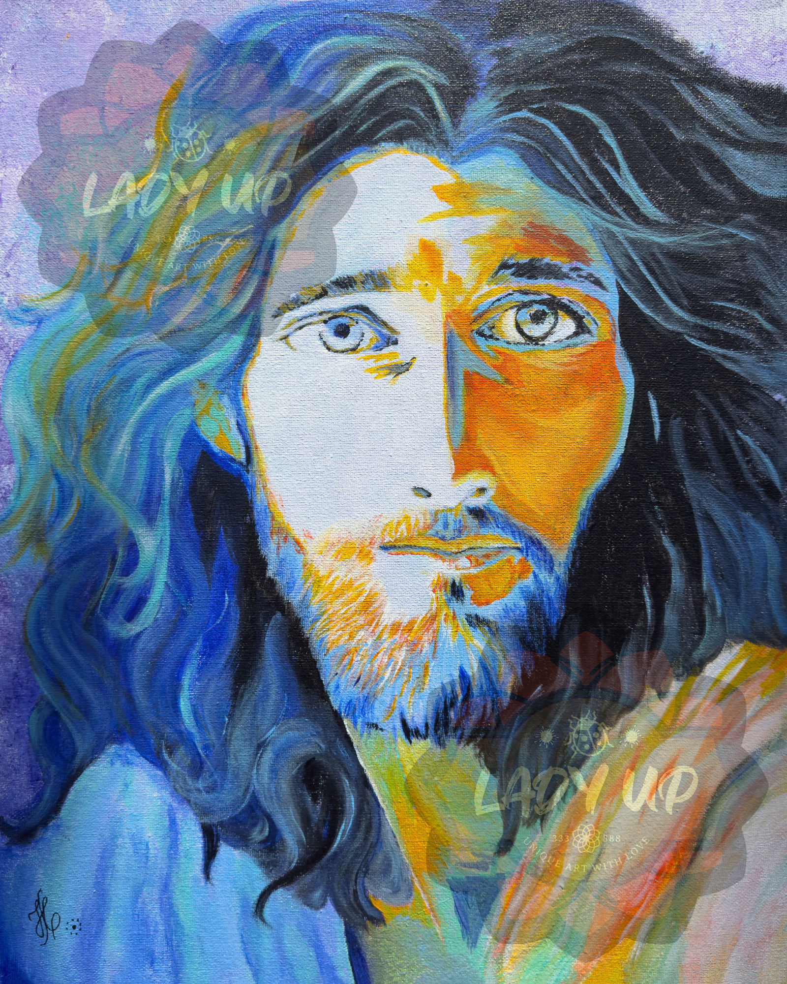 Colorful Portrait of Jesus