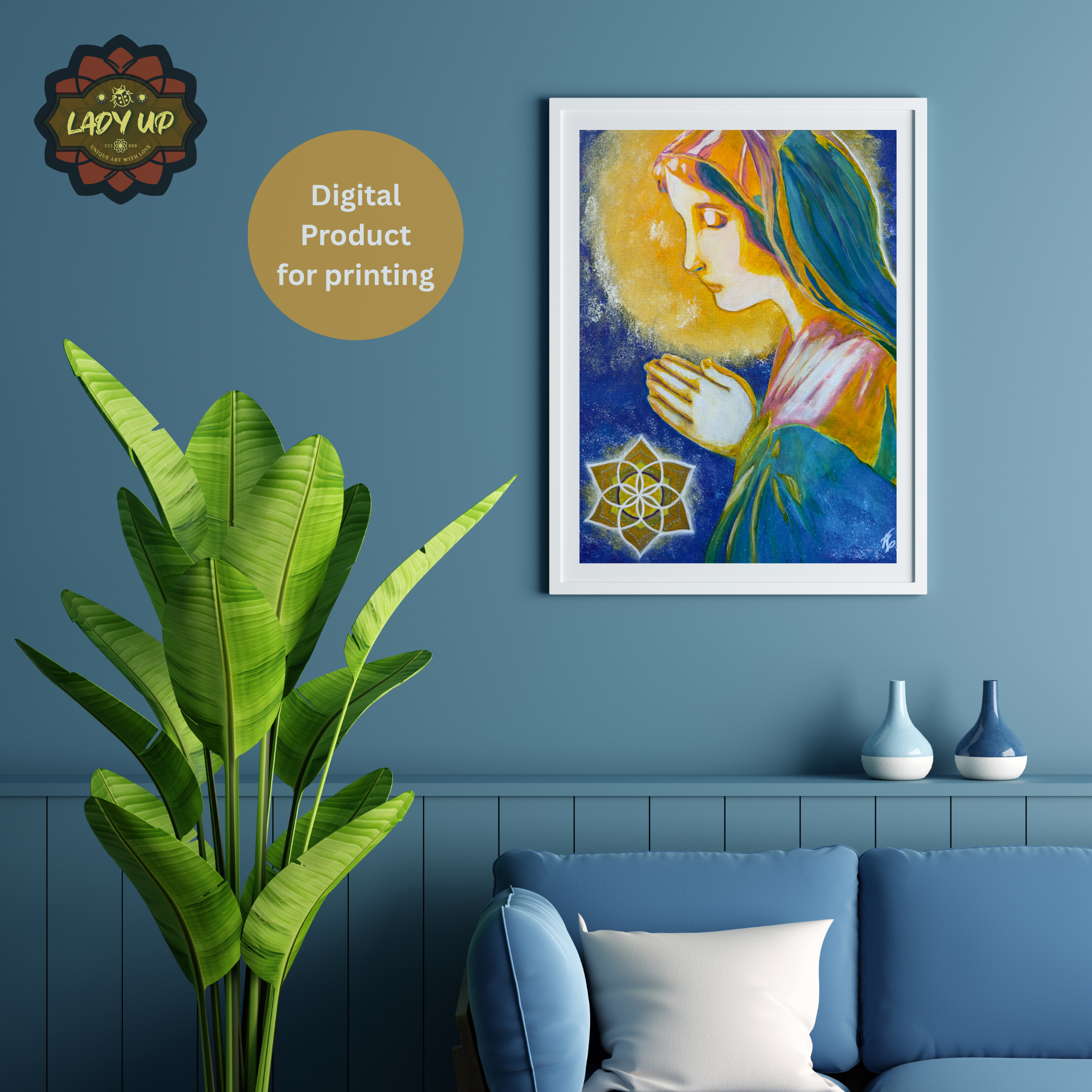 Digital Art Print of Holy Mother