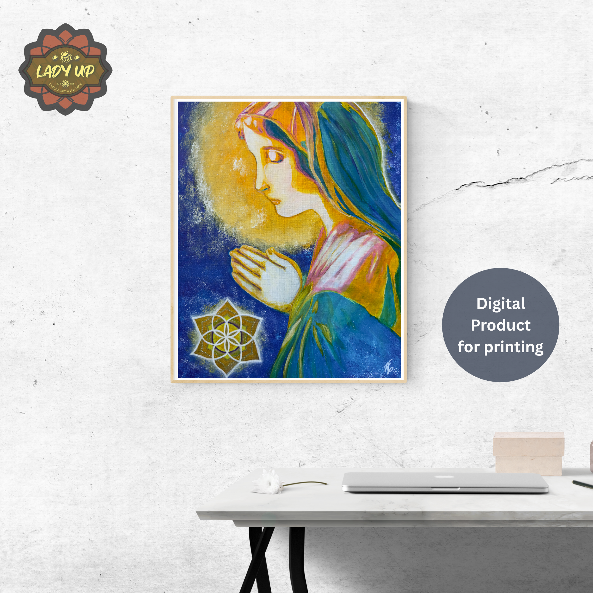 Digital Art Print of Holy Mother