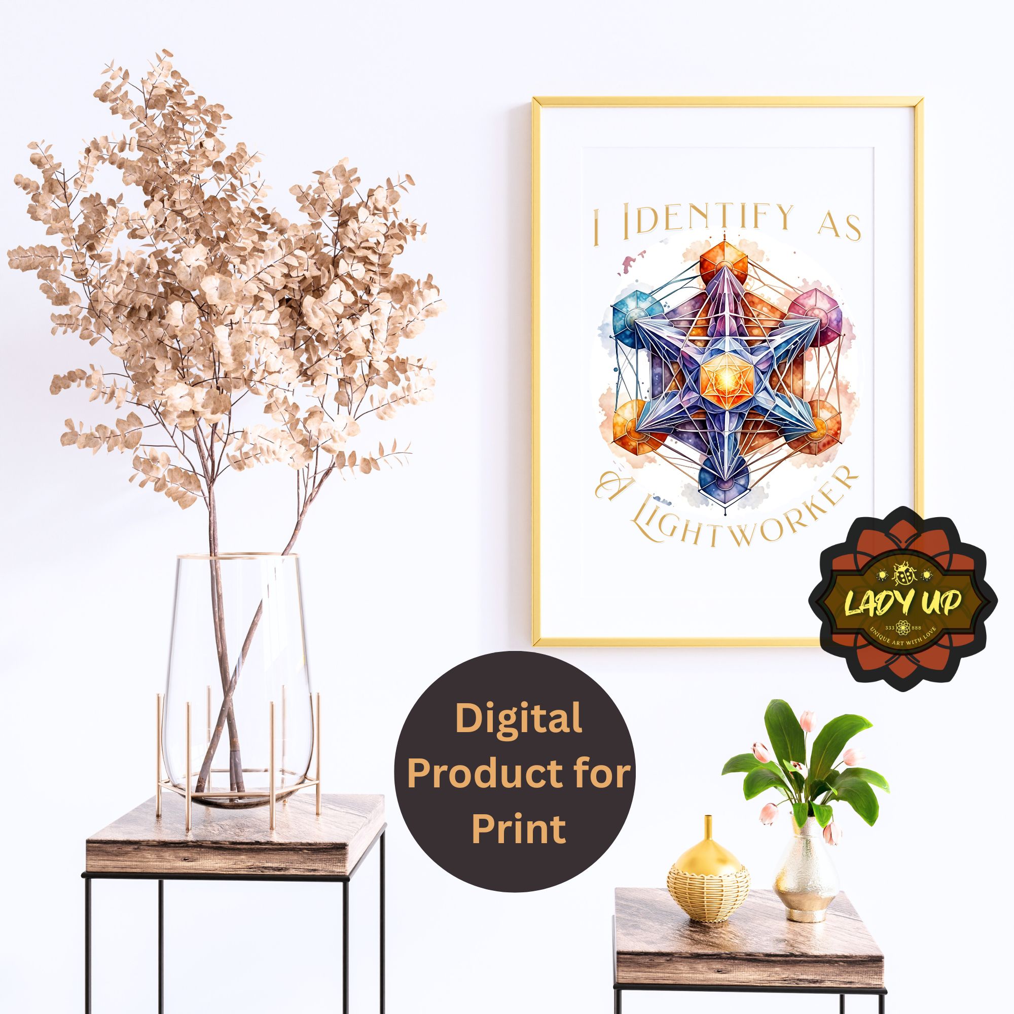 I Identify as a Lightworker - Digital Print