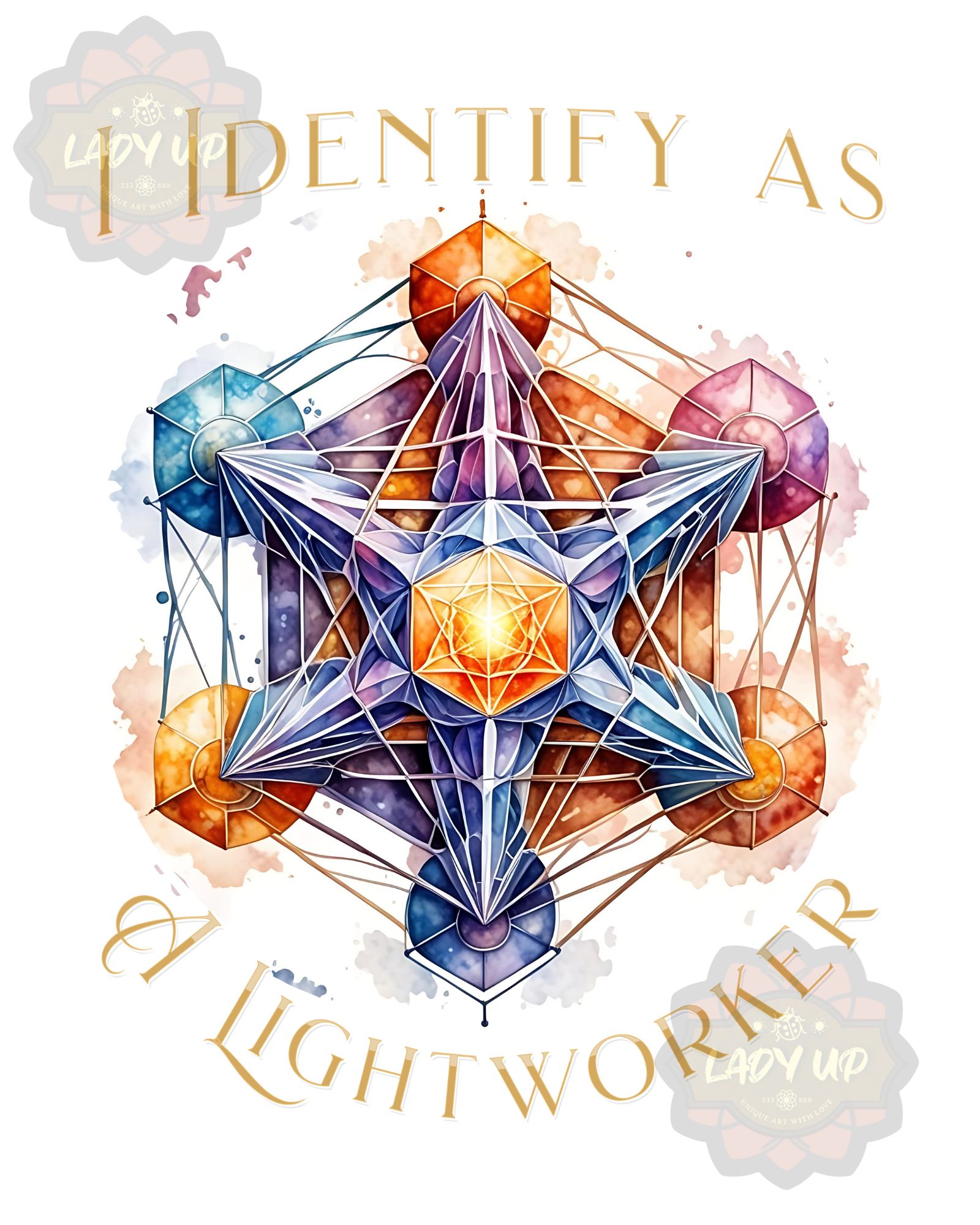 I Identify as a Lightworker - Digital Print
