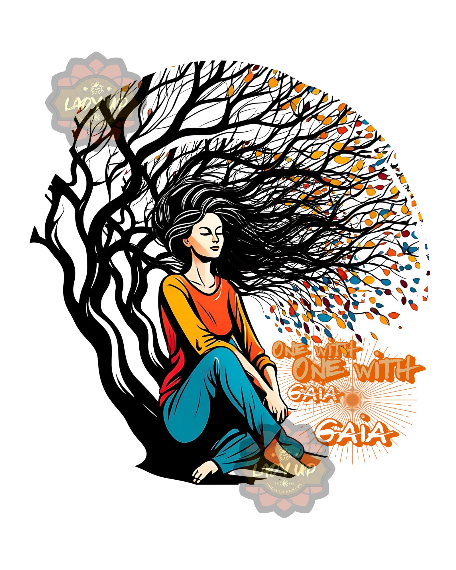 One With Gaia - Digital Art Print