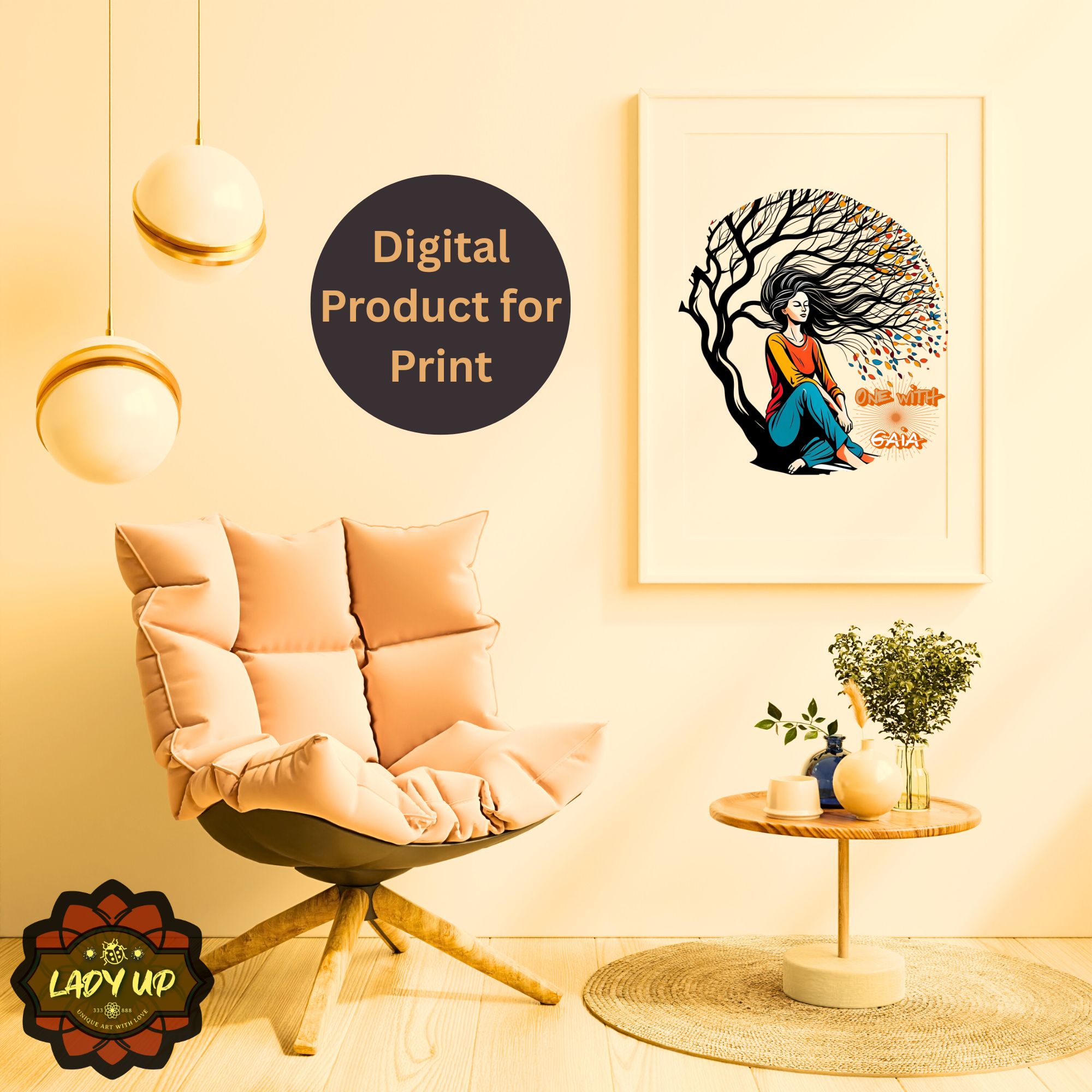 One With Gaia - Digital Art Print