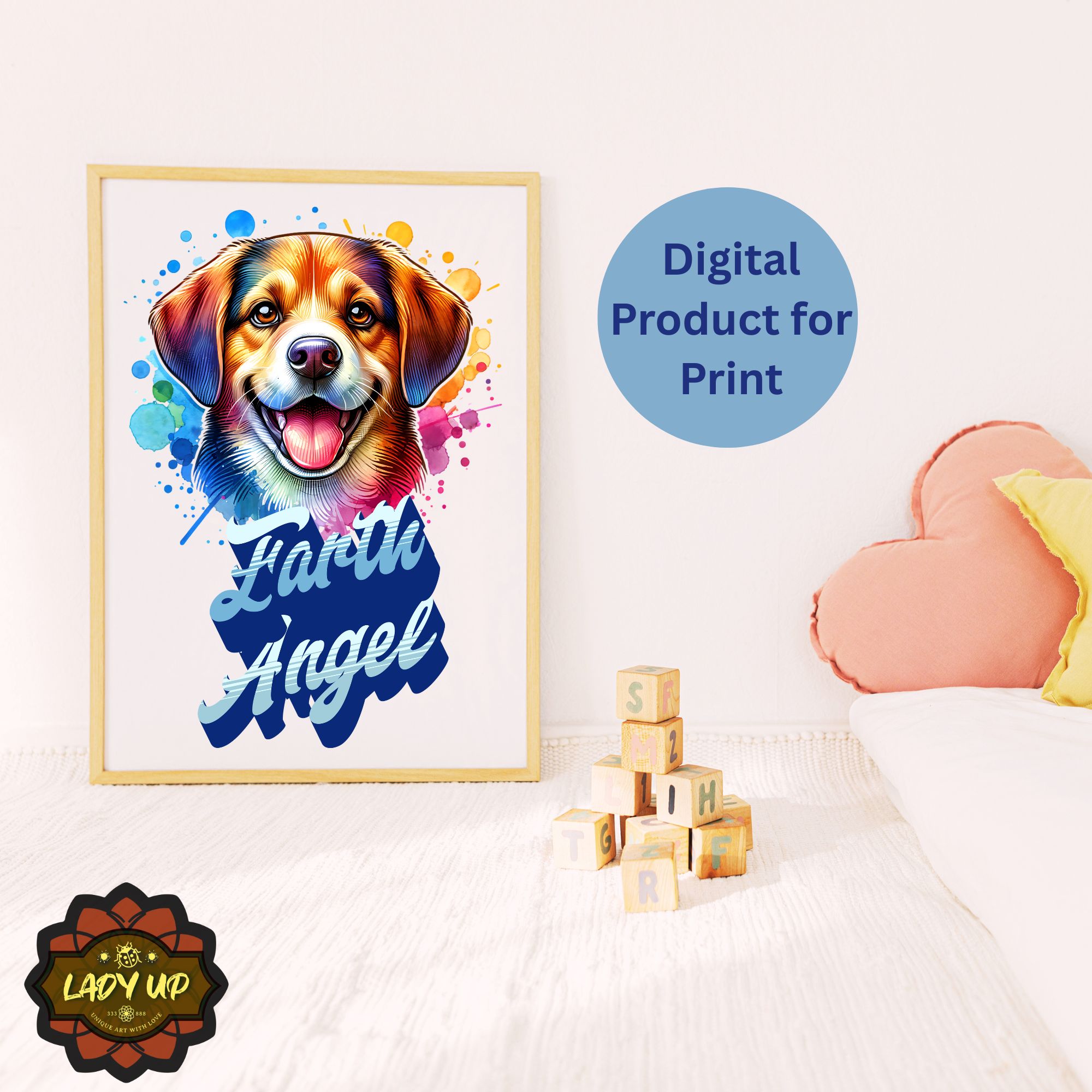 Earth Angel Dog Lovers Poster