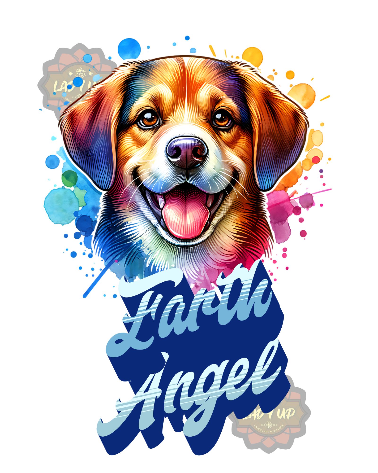 Earth Angel Dog Lovers Poster