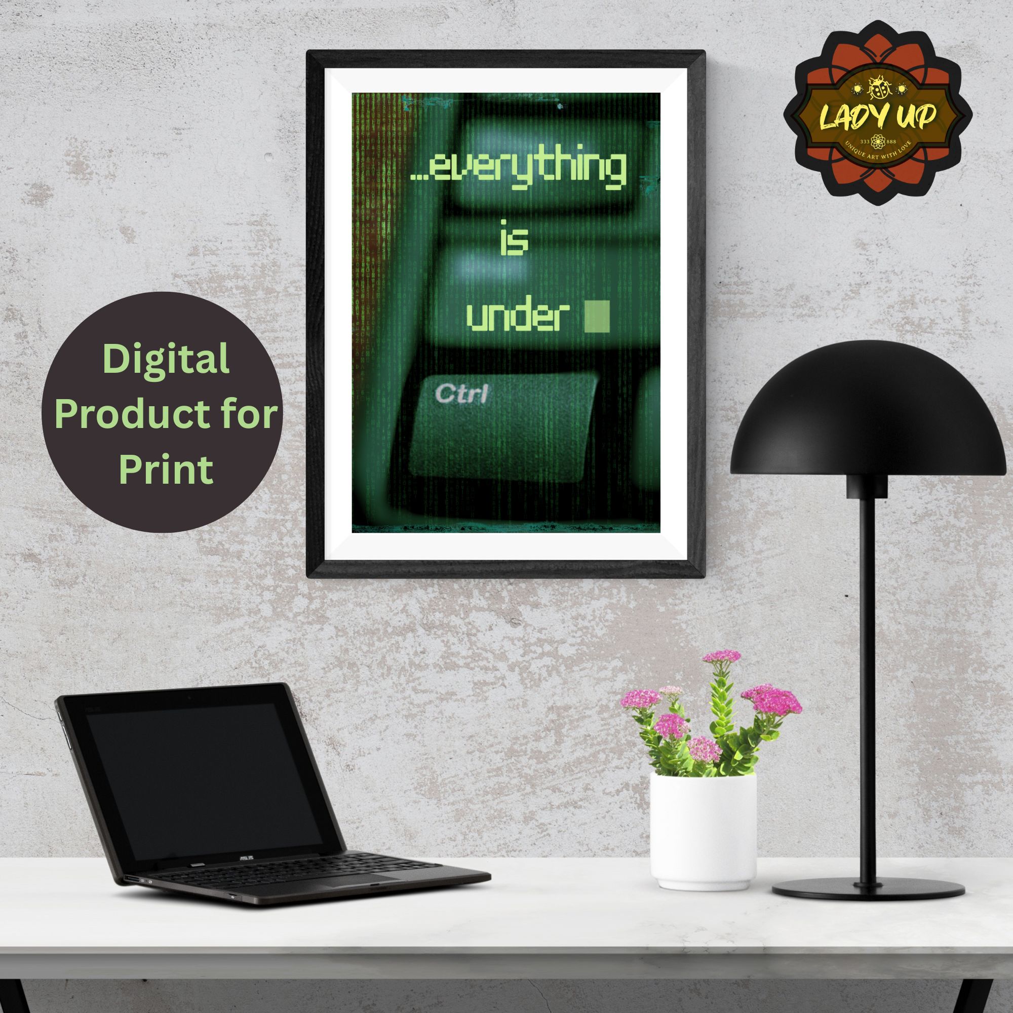 Everything is Under Ctrl - Motivational Wall Art Print
