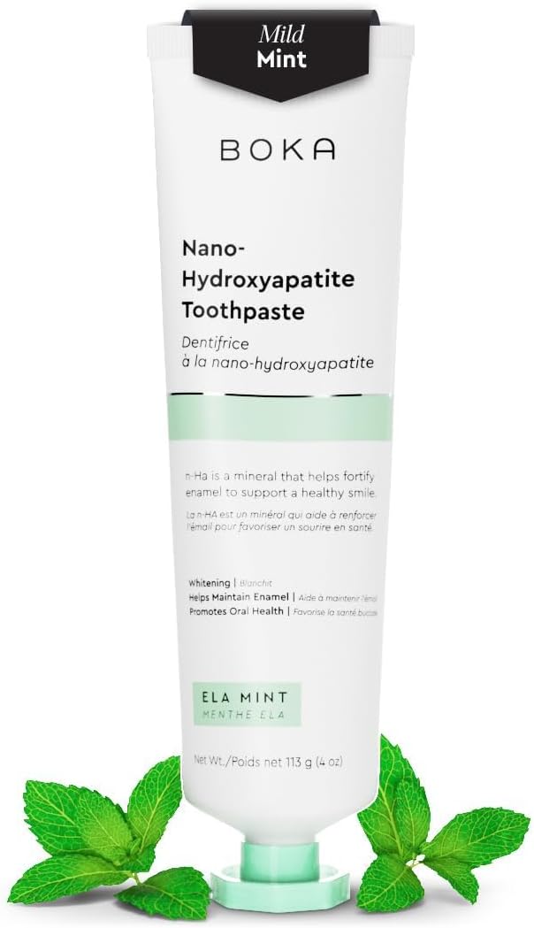Boka Fluoride Free Toothpaste - Nano Hydroxyapatite, Remineralizing, Sensitive Teeth, Whitening
