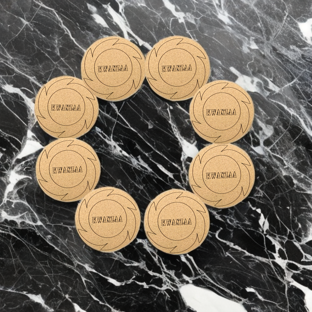 Kwanzaa Cork Coasters