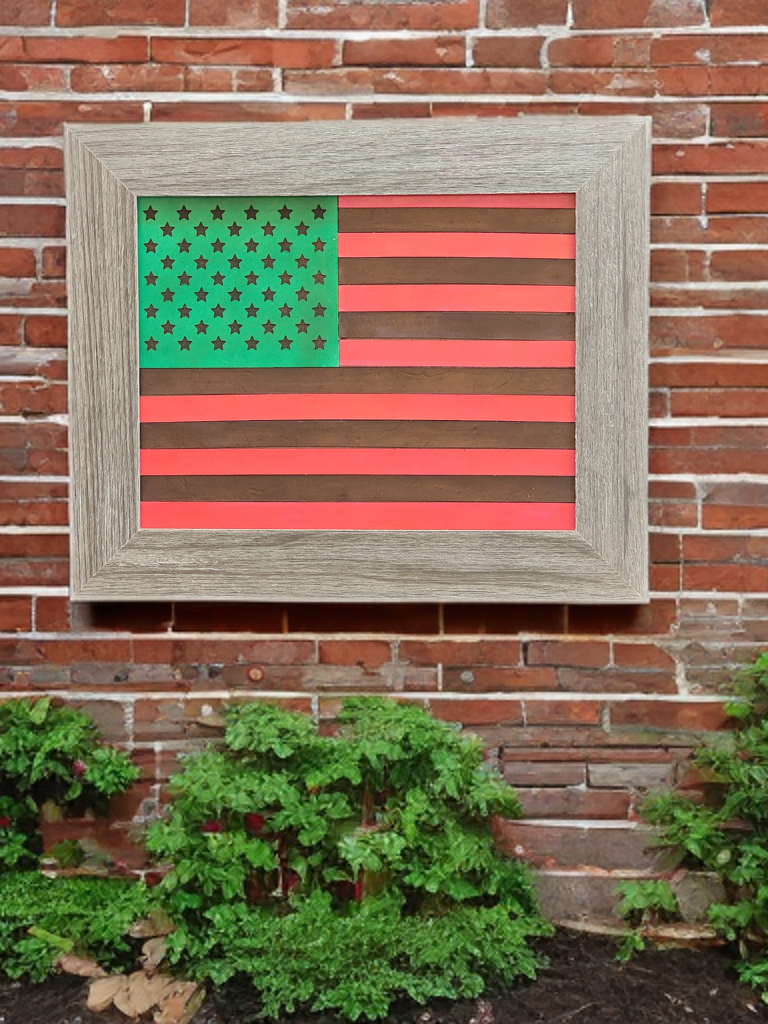 Framed Black Liberation Flag Artwork