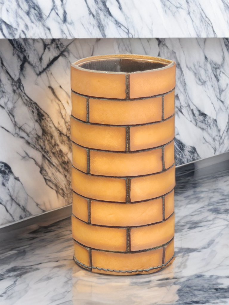 Eight Inch Brick Pattern Vase