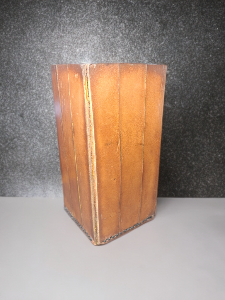 Eight Inch Stout Leather Vase
