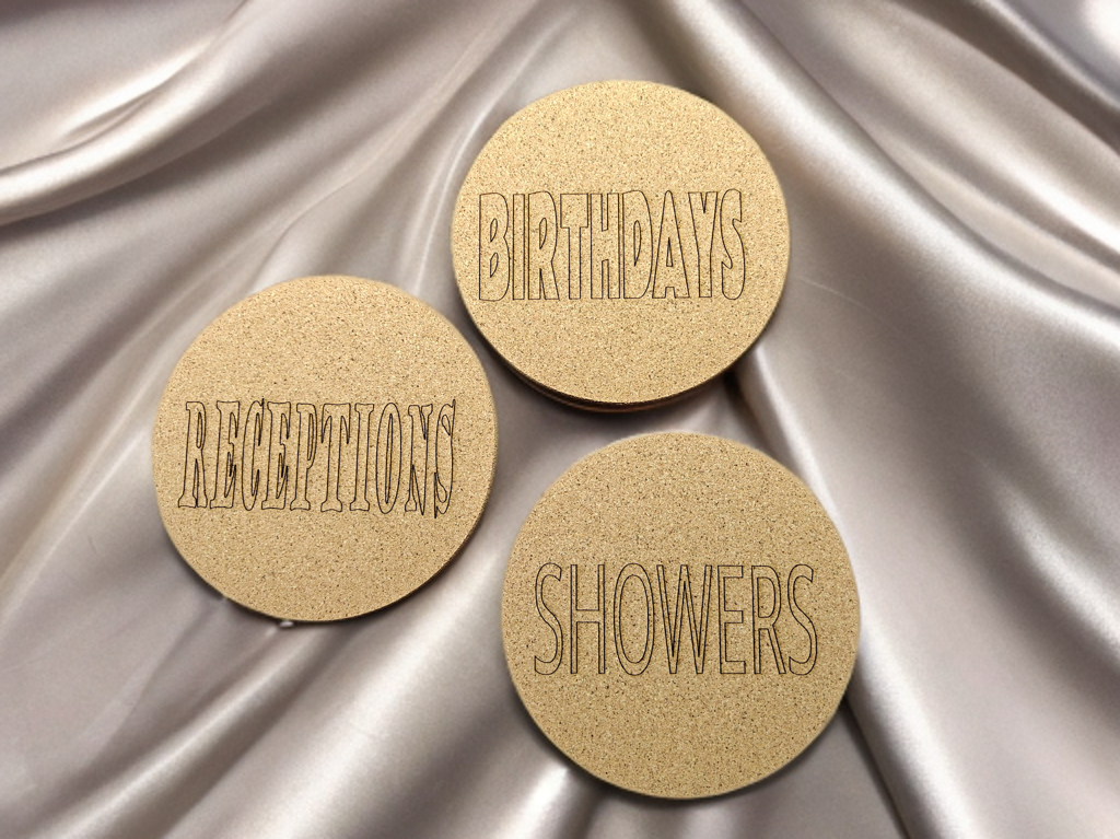 Custom Engraved Cork Coasters