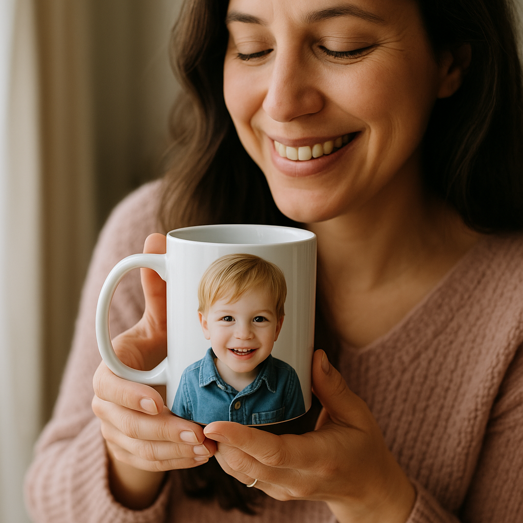 Caneca Branca Personalizada com Foto
