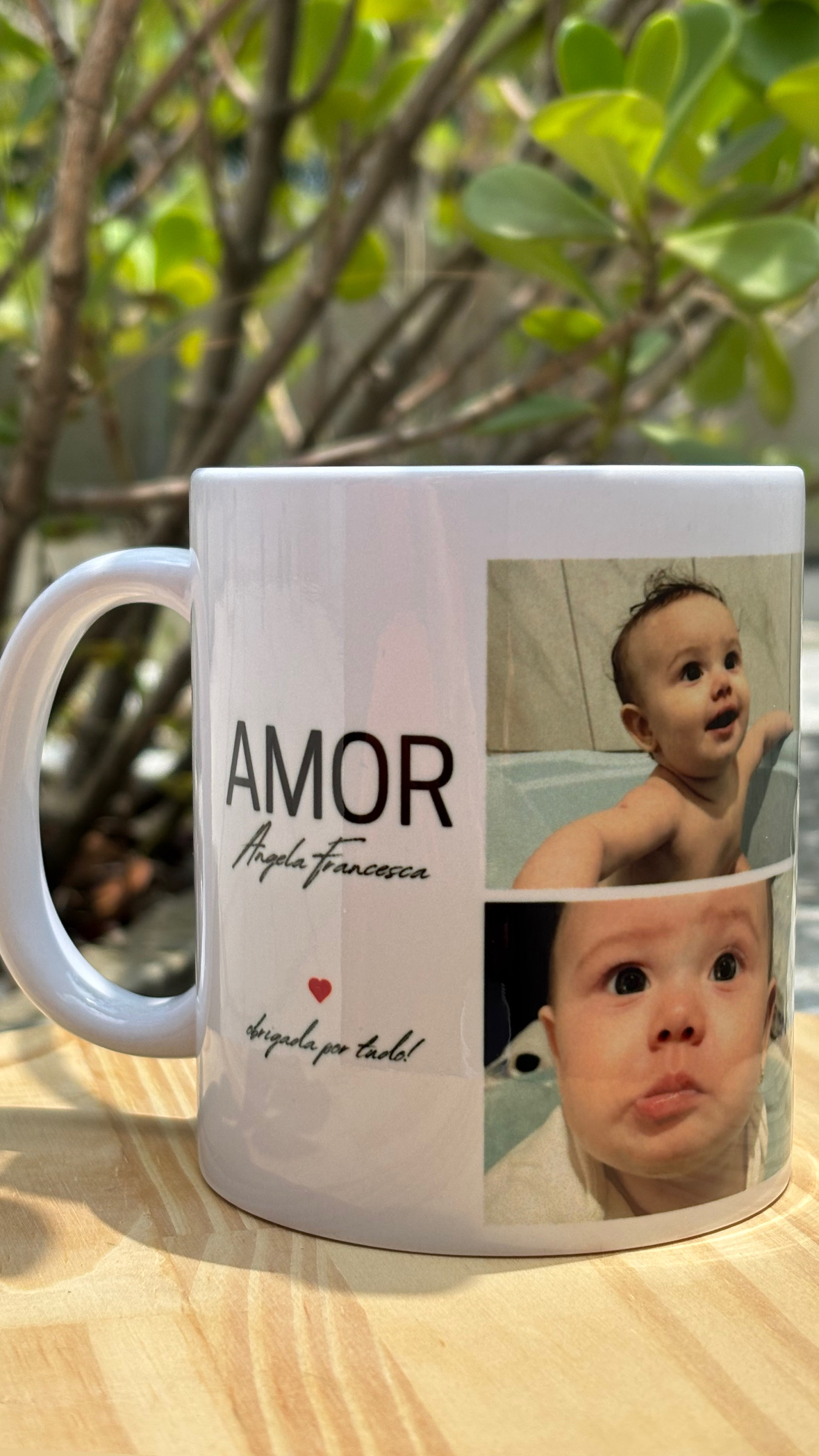 Caneca Branca Personalizada com Foto