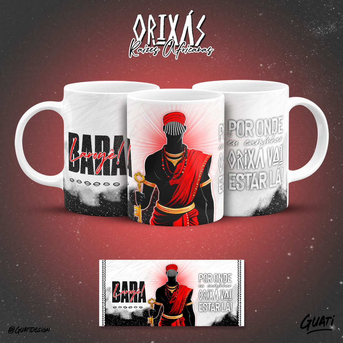 Canecas Orixás - Raízes Africanas - Bará