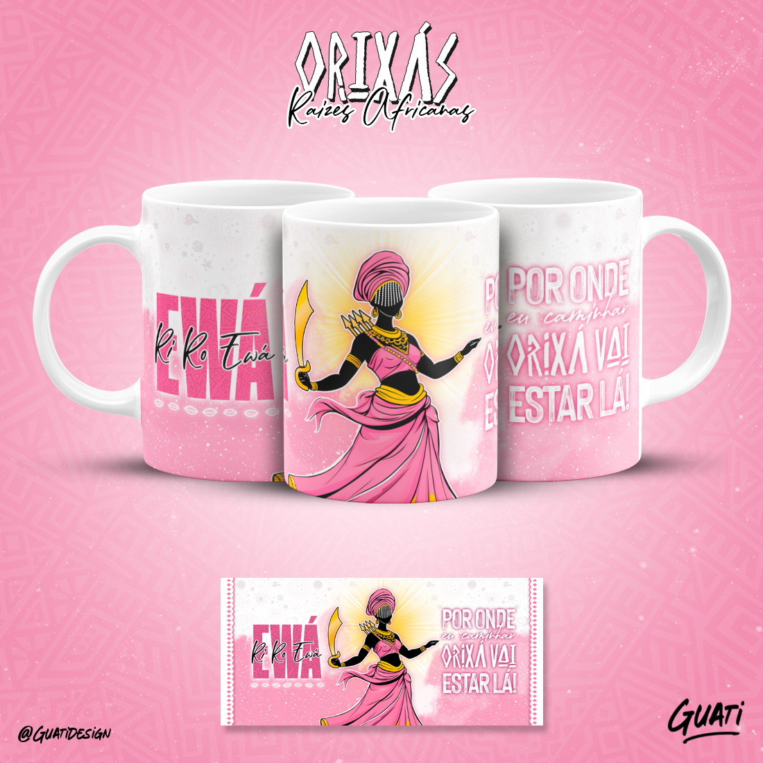 Canecas Orixás - Raízes Africanas - Ewá