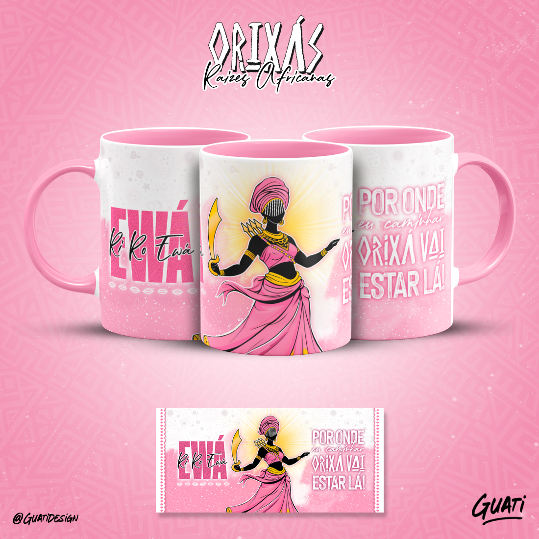 Canecas Orixás - Raízes Africanas - Ewá