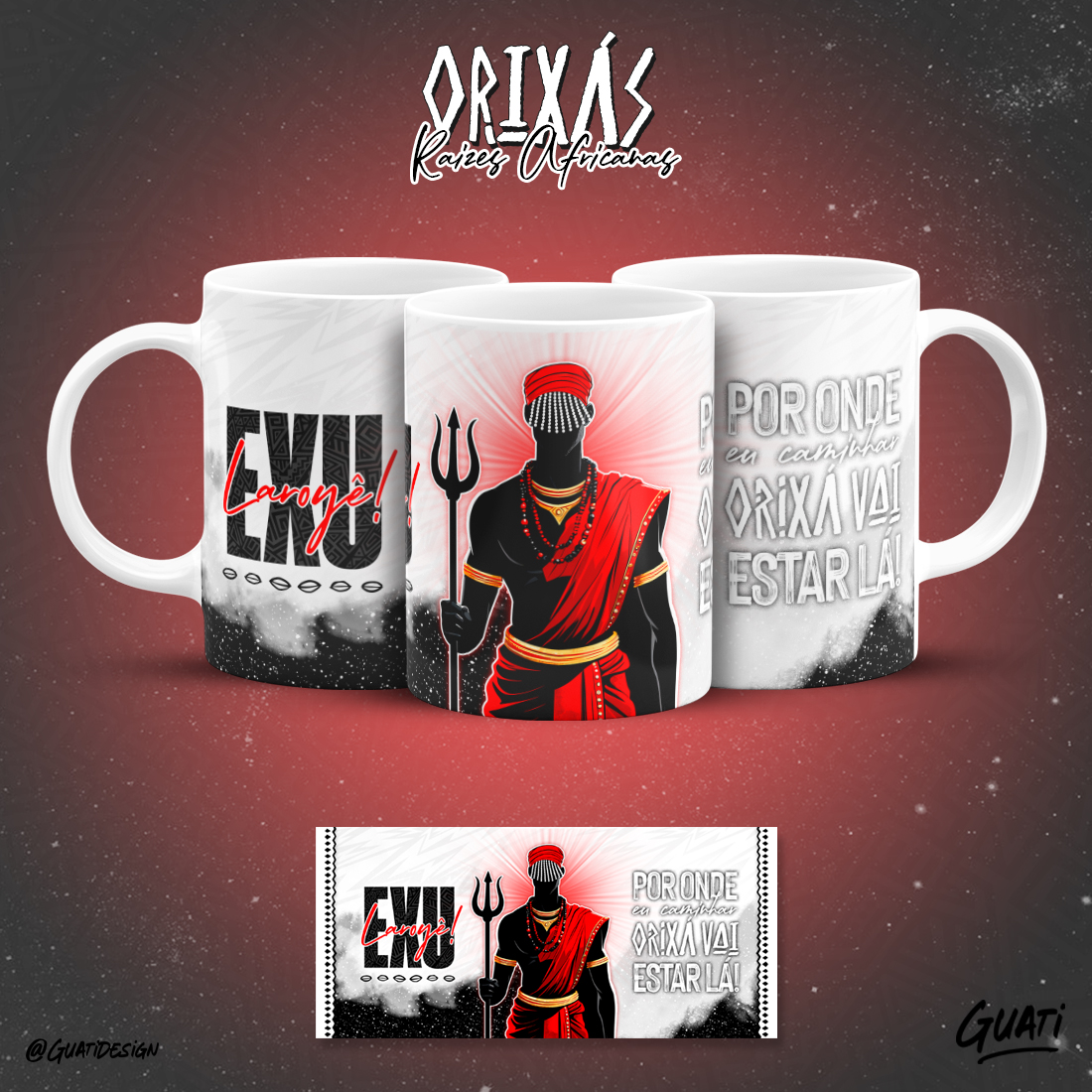 Canecas Orixás - Raízes Africanas - Exu