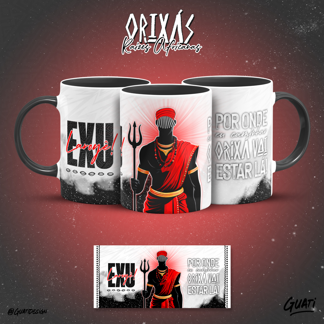 Canecas Orixás - Raízes Africanas - Exu