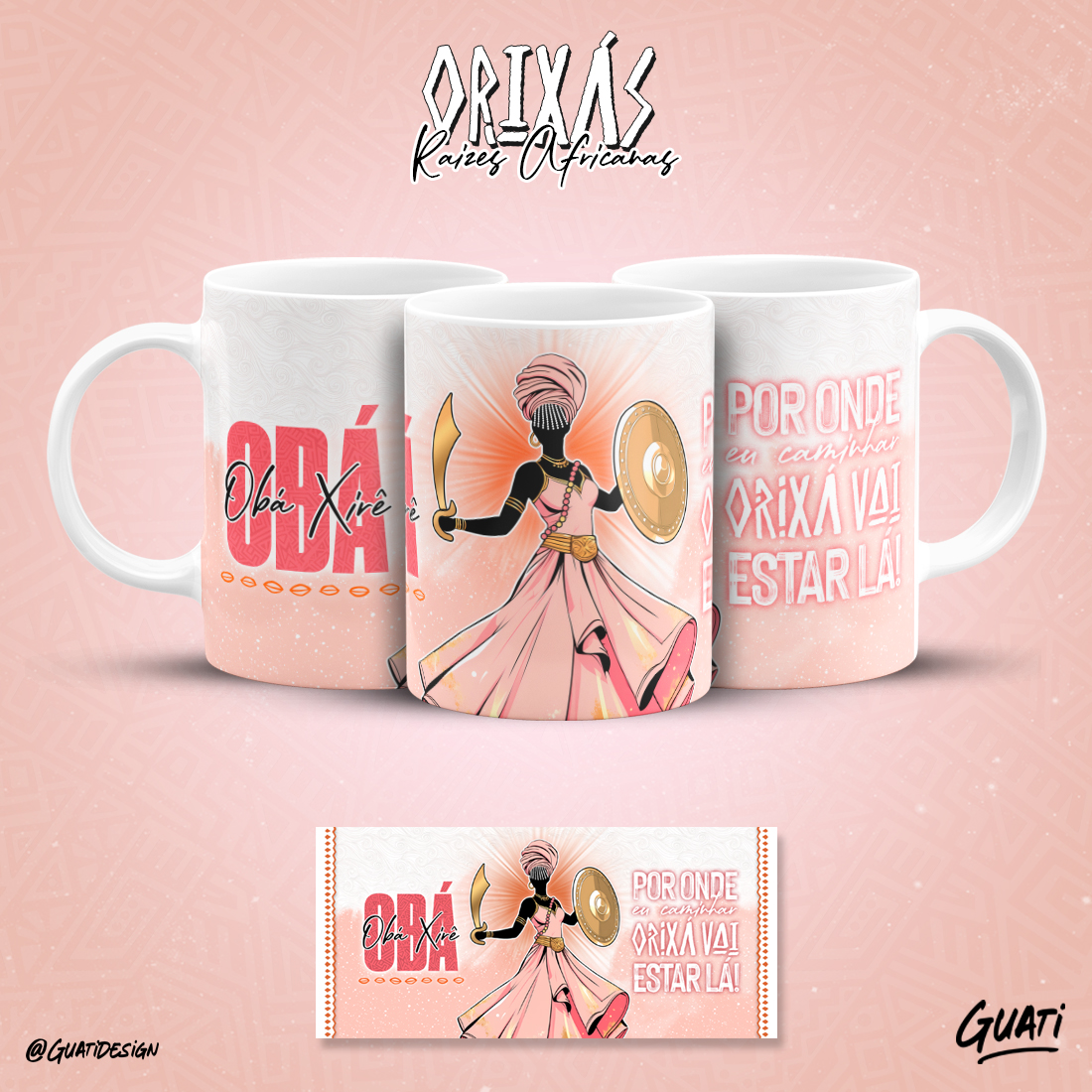 Canecas Orixás - Raízes Africanas - Obá