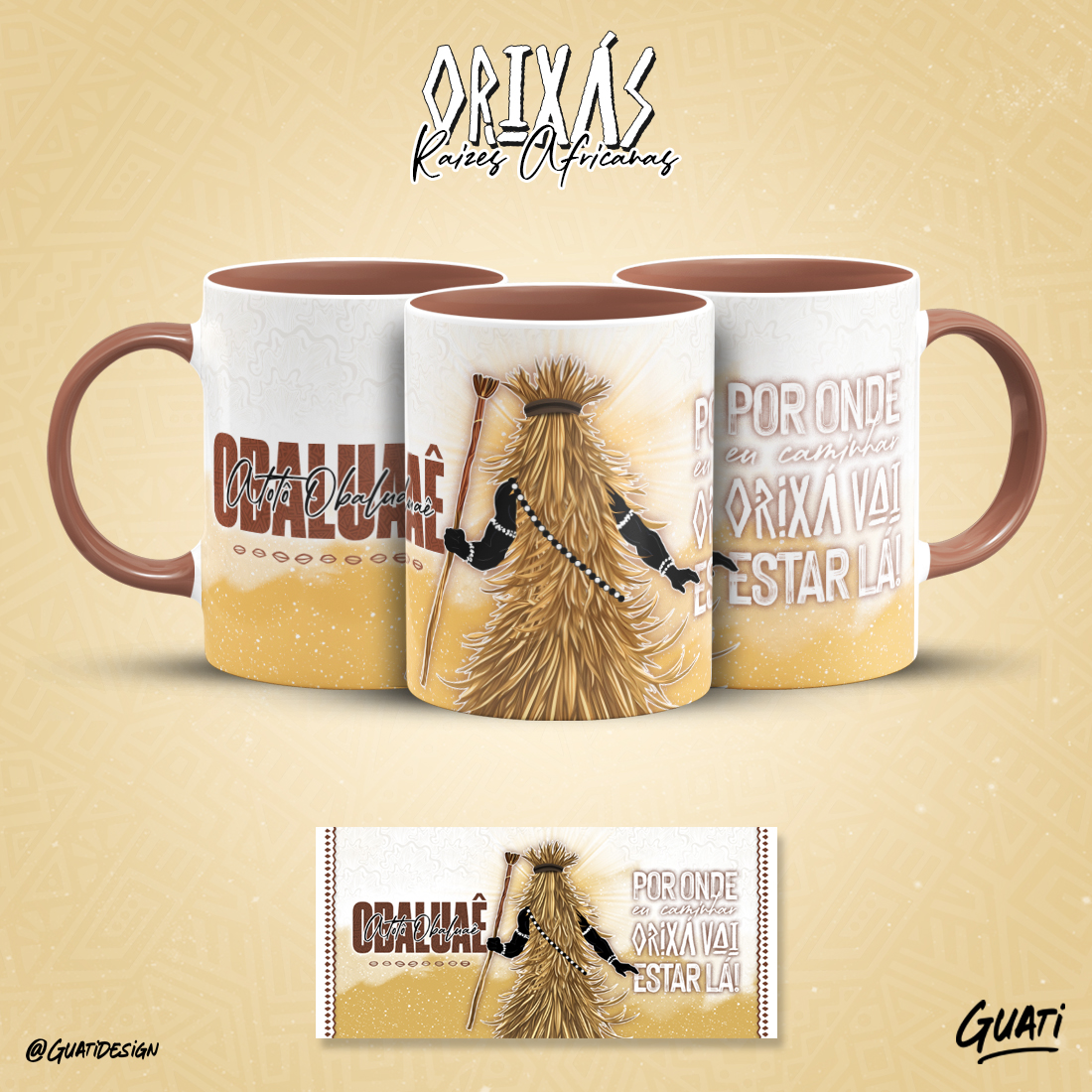 Canecas Orixás - Raízes Africanas - Obalauê