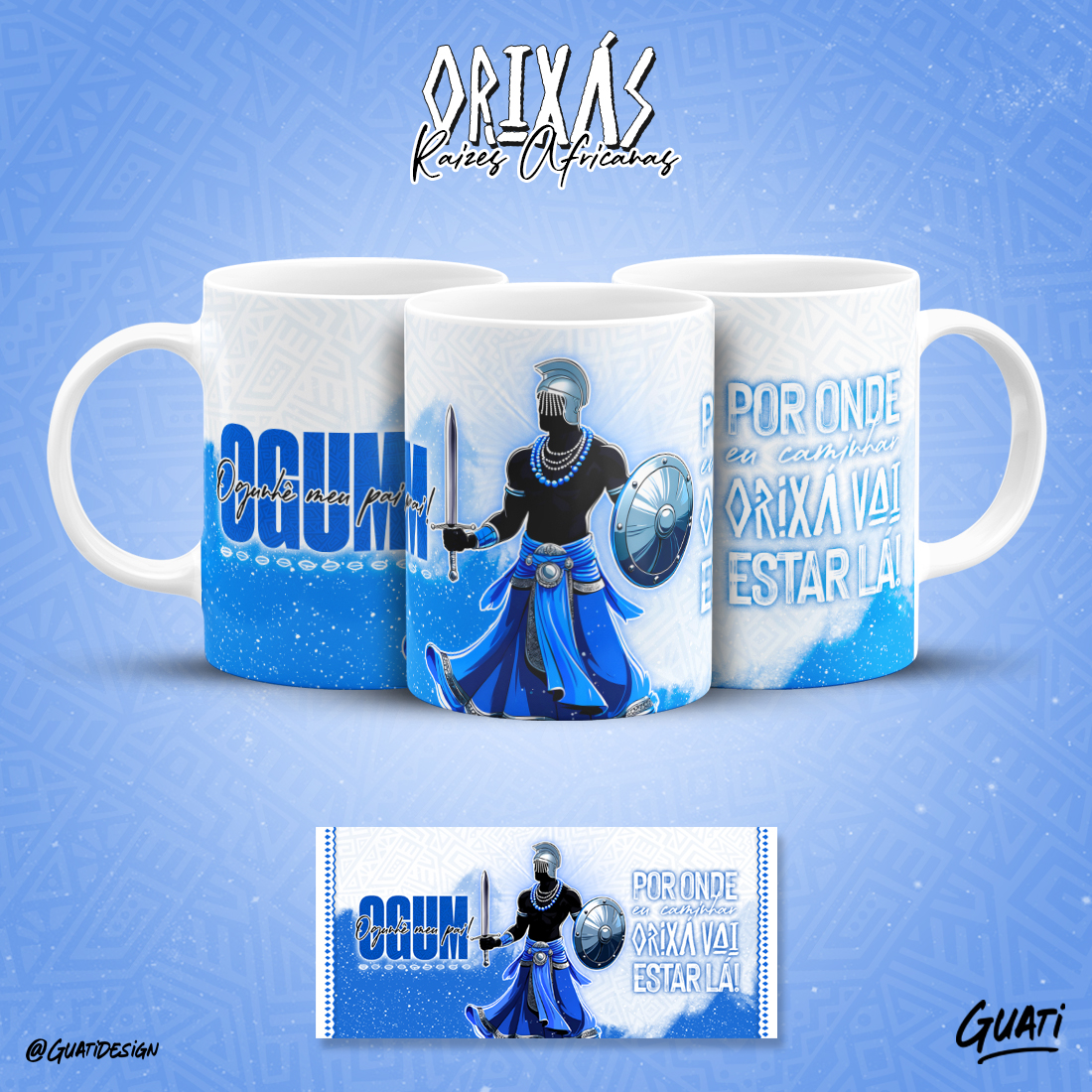 Canecas Orixás - Raízes Africanas - Ogum