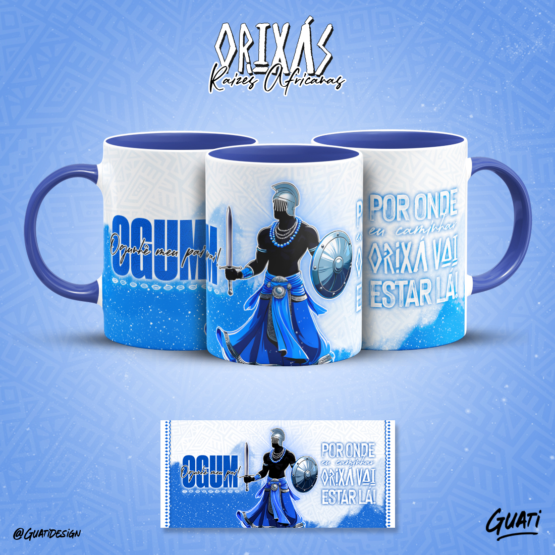 Canecas Orixás - Raízes Africanas - Ogum