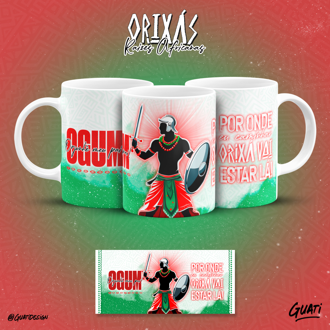 Canecas Orixás - Raízes Africanas - Ogum 2