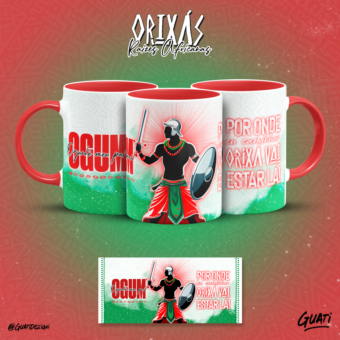Canecas Orixás - Raízes Africanas - Ogum 2