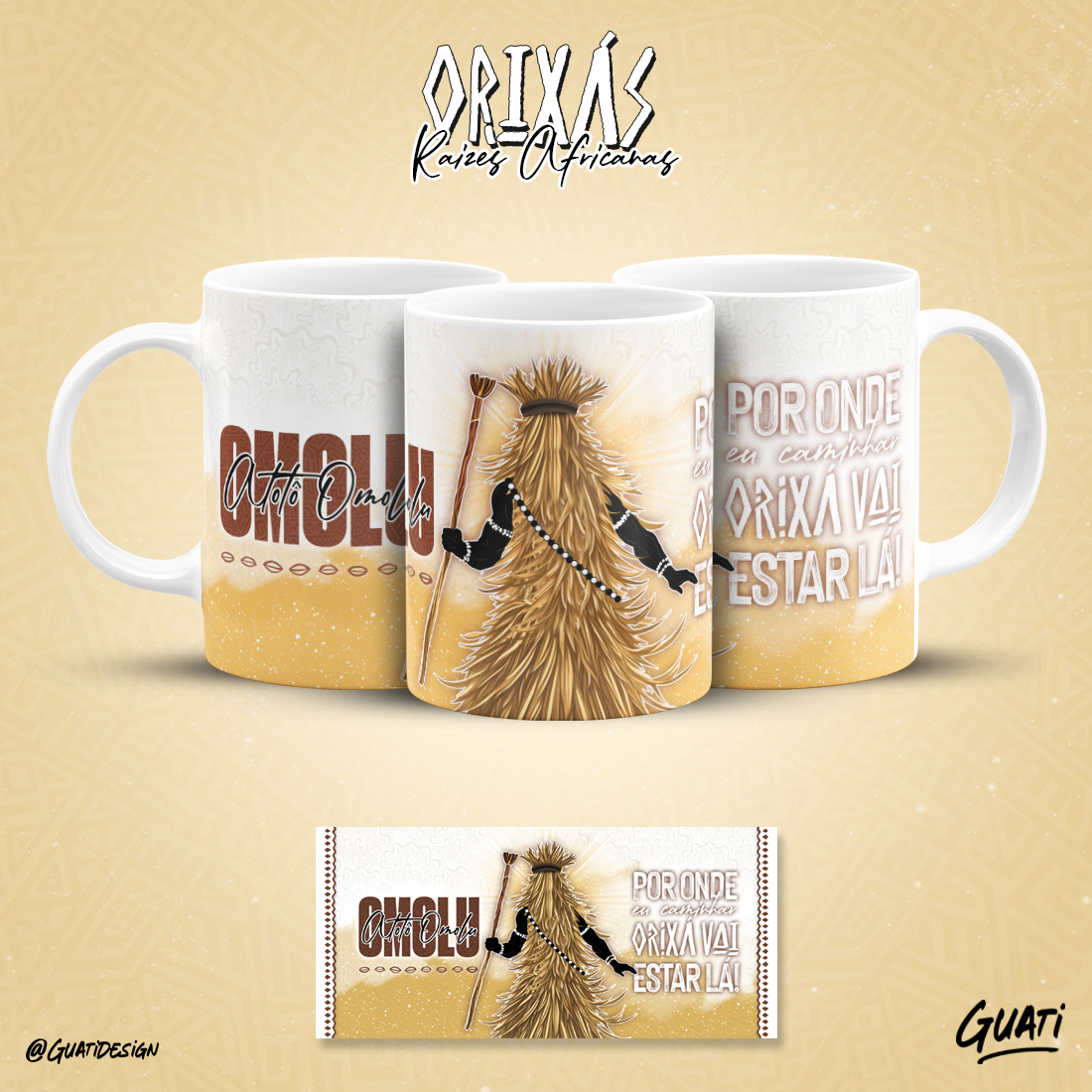Canecas Orixás - Raízes Africanas - Omolu