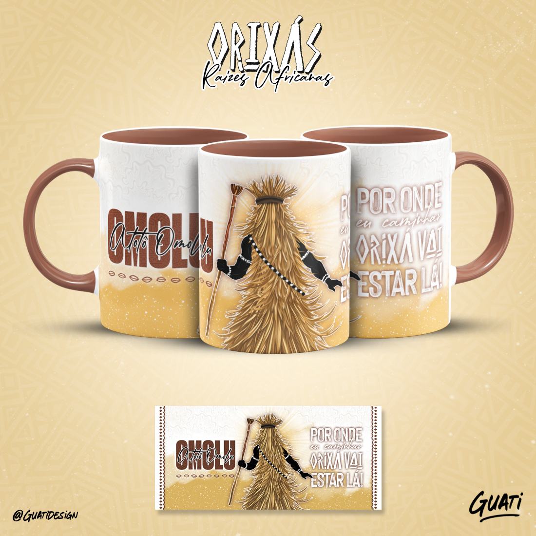 Canecas Orixás - Raízes Africanas - Omolu