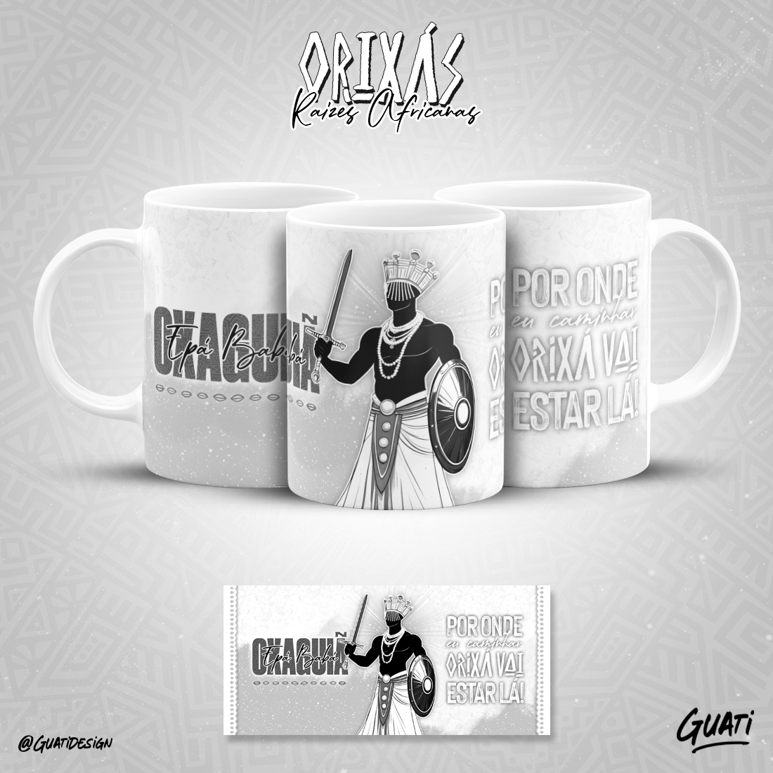 Canecas Orixás - Raízes Africanas - Oxaguiã
