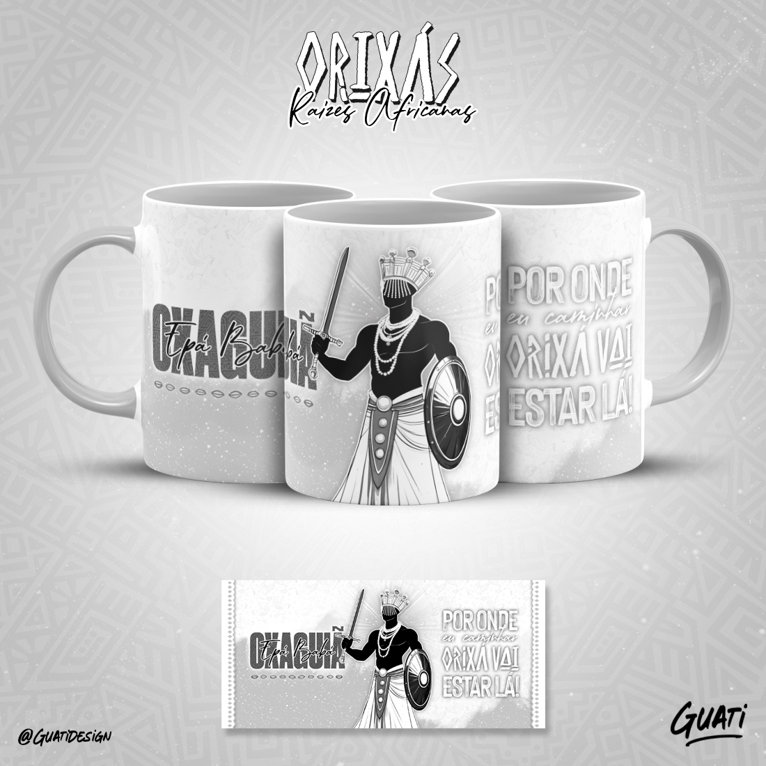 Canecas Orixás - Raízes Africanas - Oxaguiã
