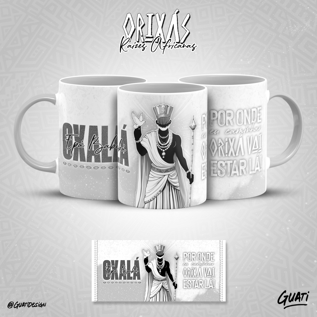 Canecas Orixás - Raízes Africanas - Oxalá