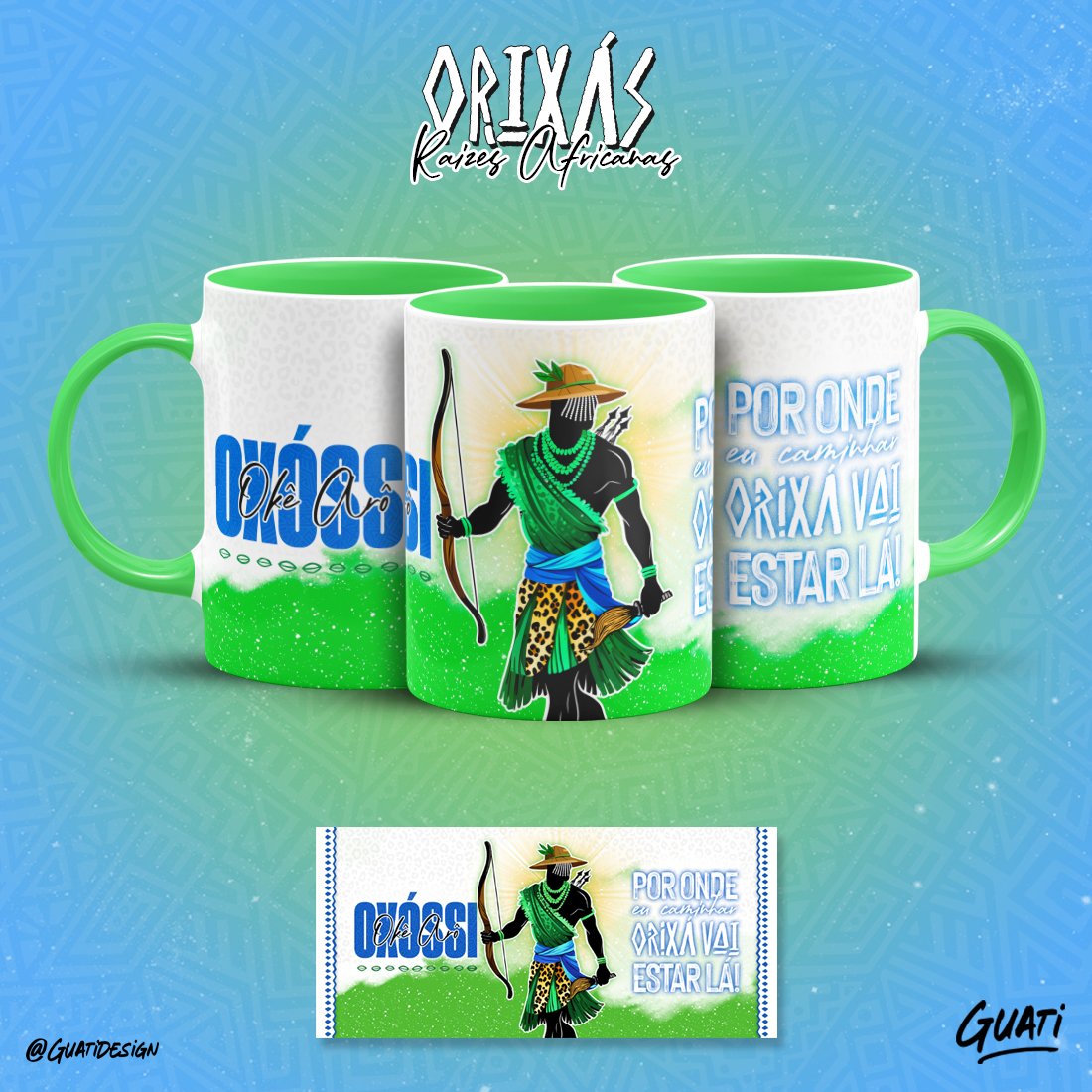 Canecas Orixás - Raízes Africanas - Oxóssi