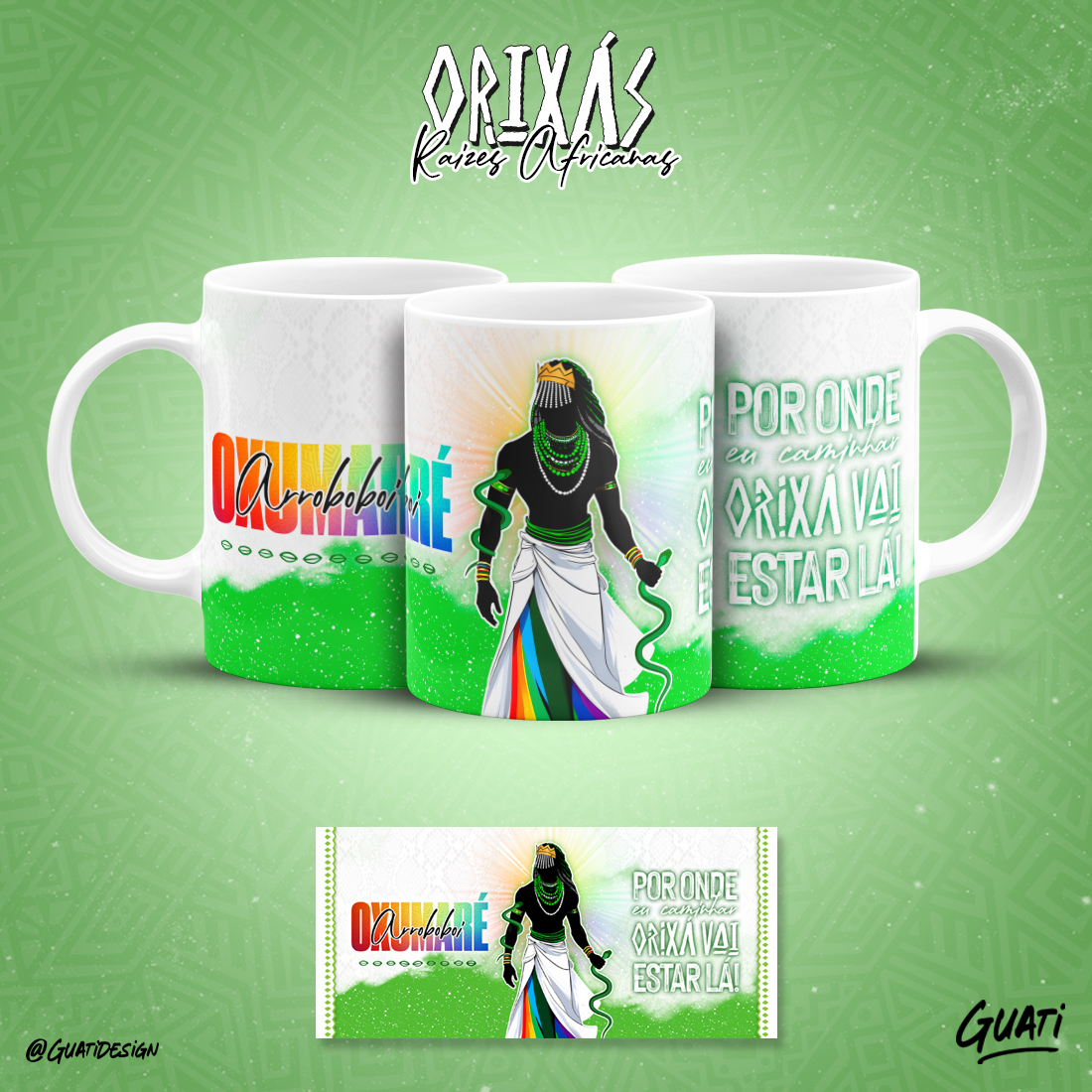 Canecas Orixás - Raízes Africanas - Oxumarê