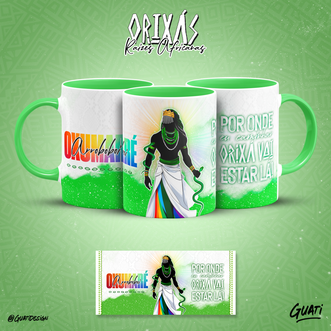 Canecas Orixás - Raízes Africanas - Oxumarê