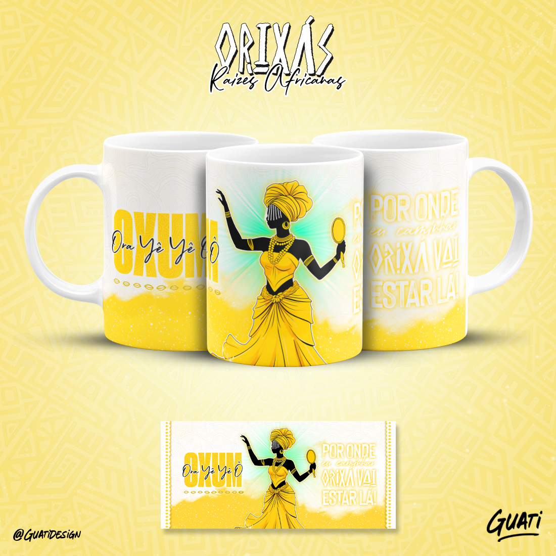 Canecas Orixás - Raízes Africanas - Oxum