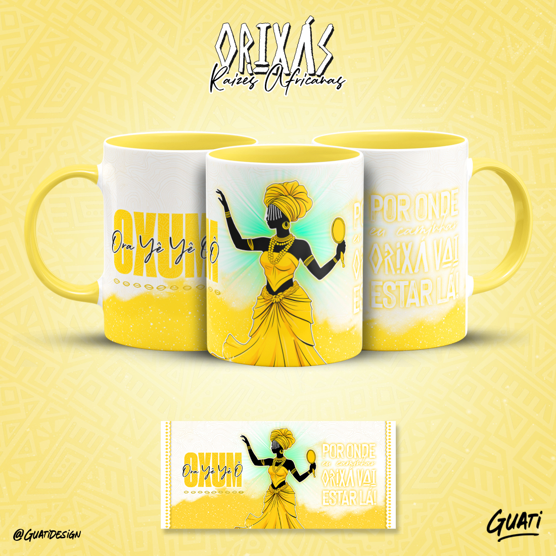 Canecas Orixás - Raízes Africanas - Oxum