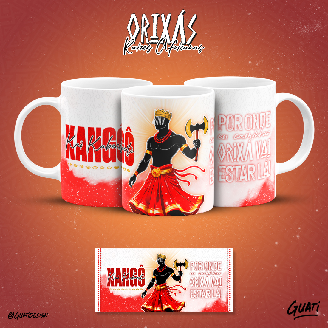 Canecas Orixás - Raízes Africanas - Xangô