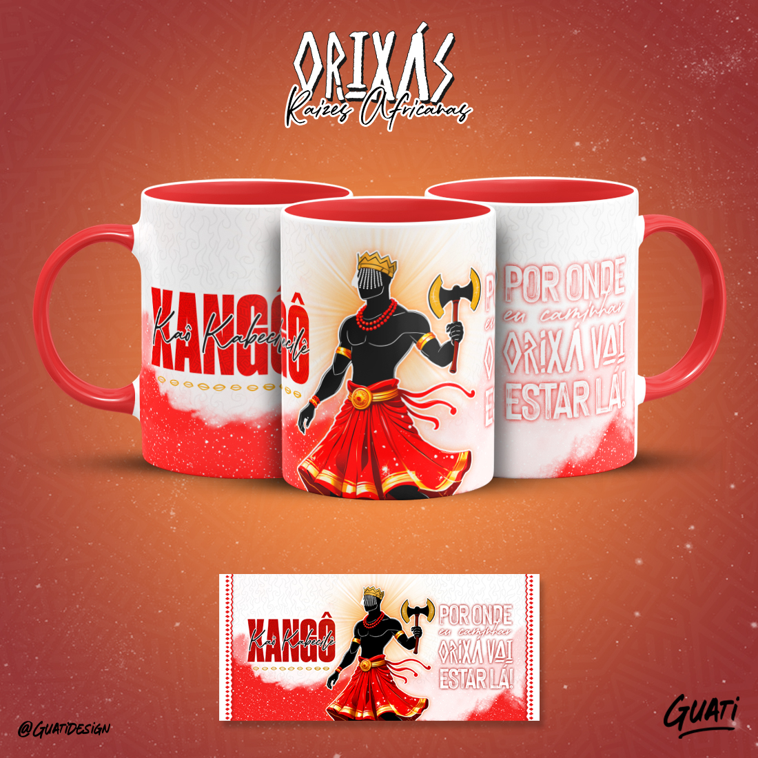 Canecas Orixás - Raízes Africanas - Xangô