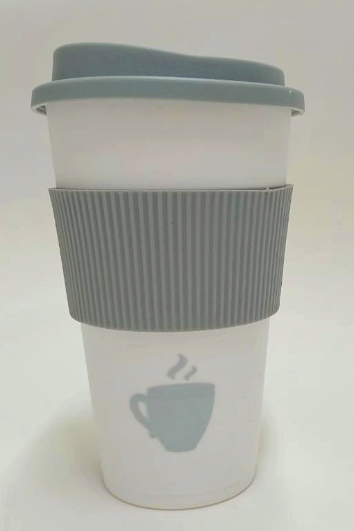 Vaso cafetero con banda