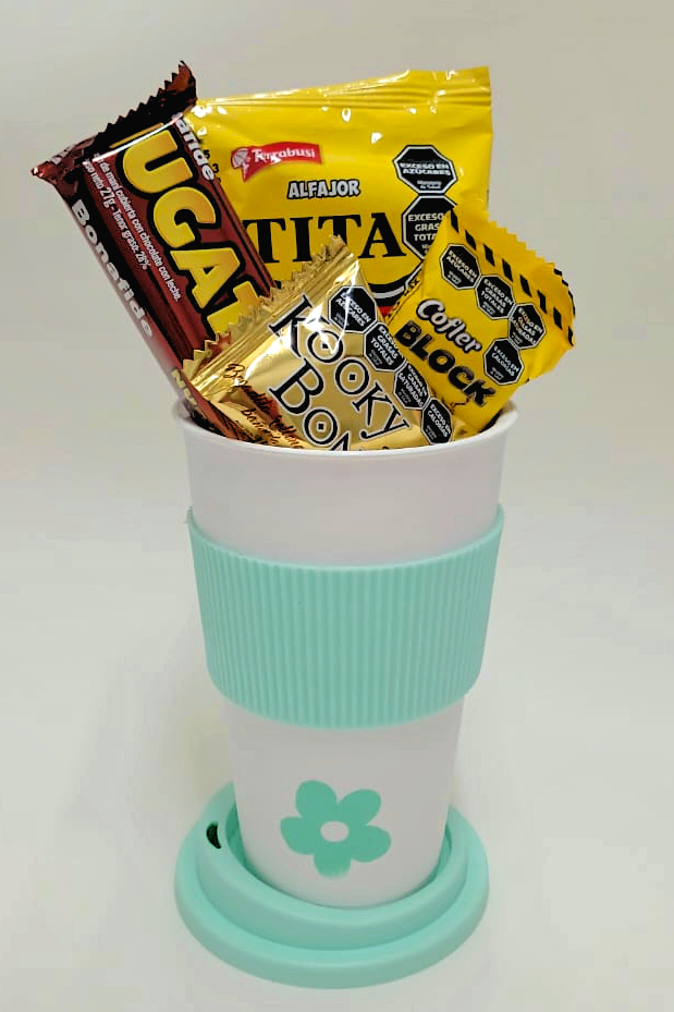 Vaso cafetero con banda