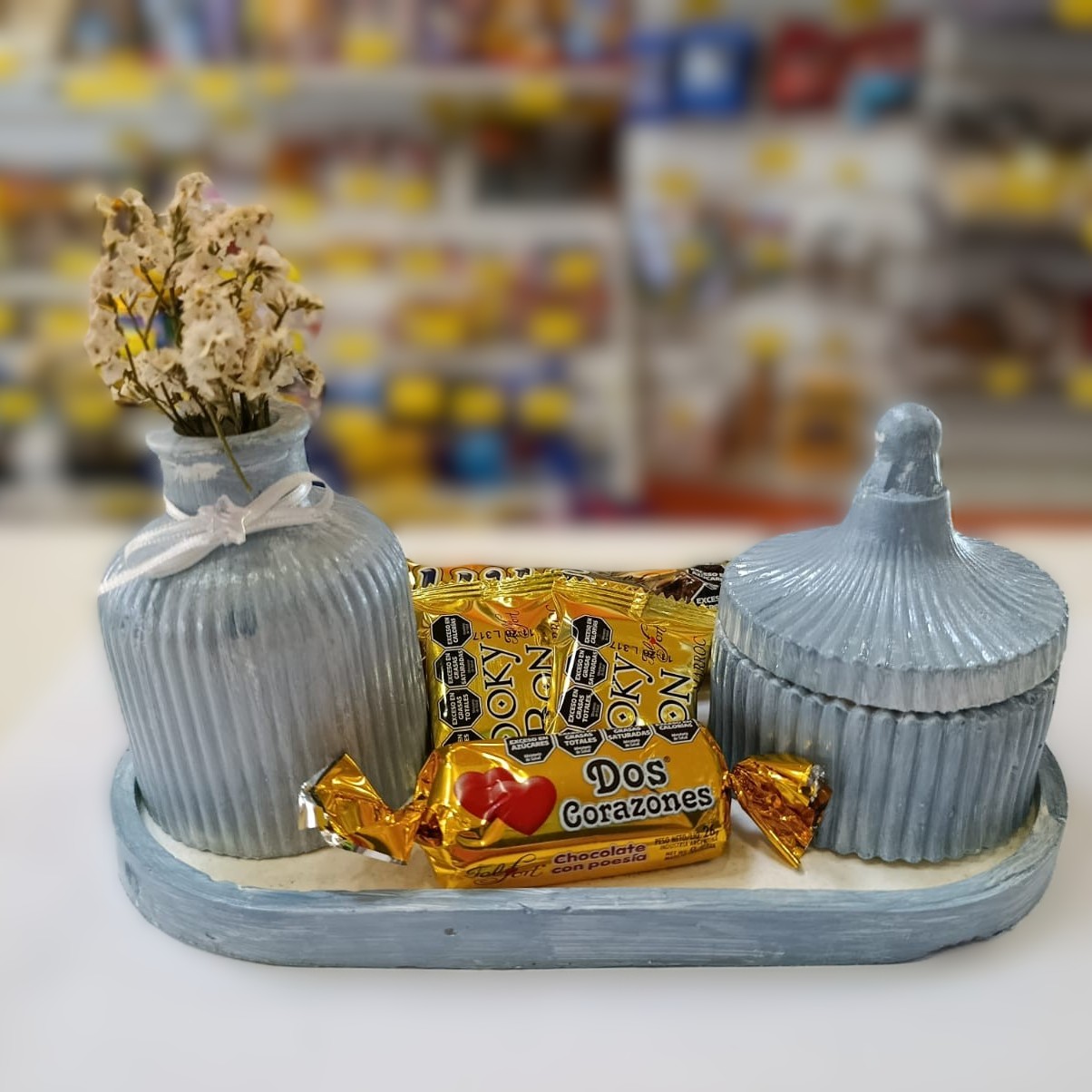 Arreglo florero más velita!