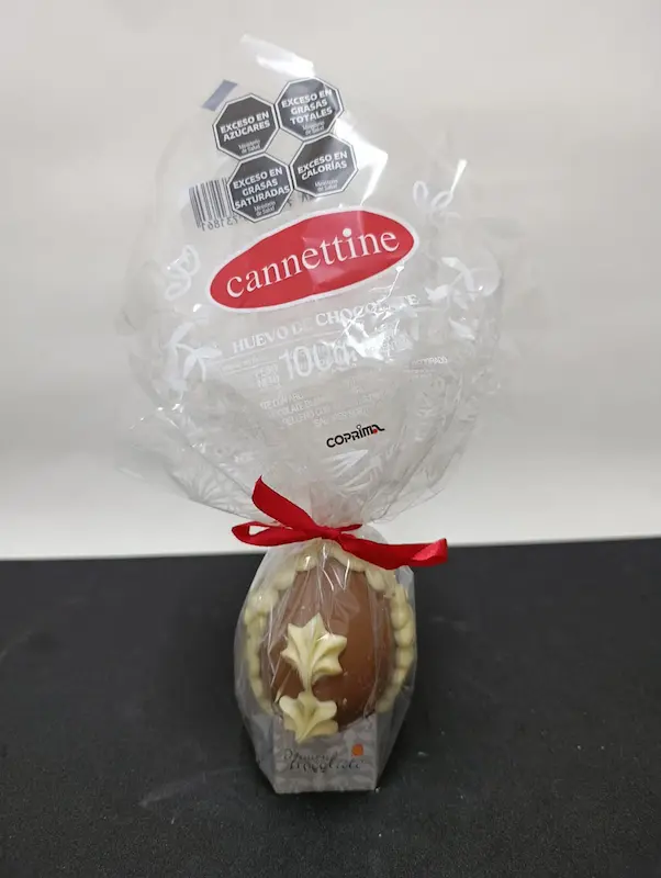Huevo Cannettine decorado con azúcar o chocolate x 100 gr.
