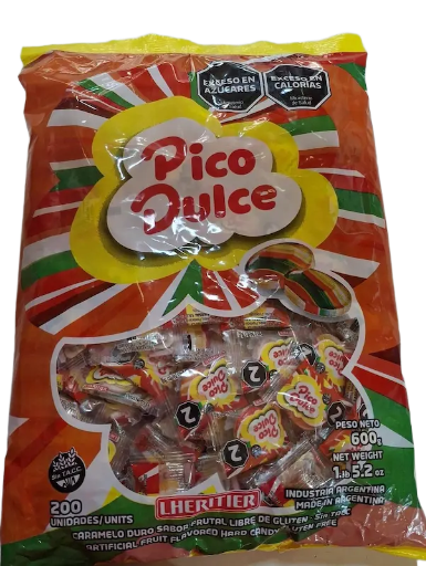 Caramelo pico dulce x 200 uni (600g)