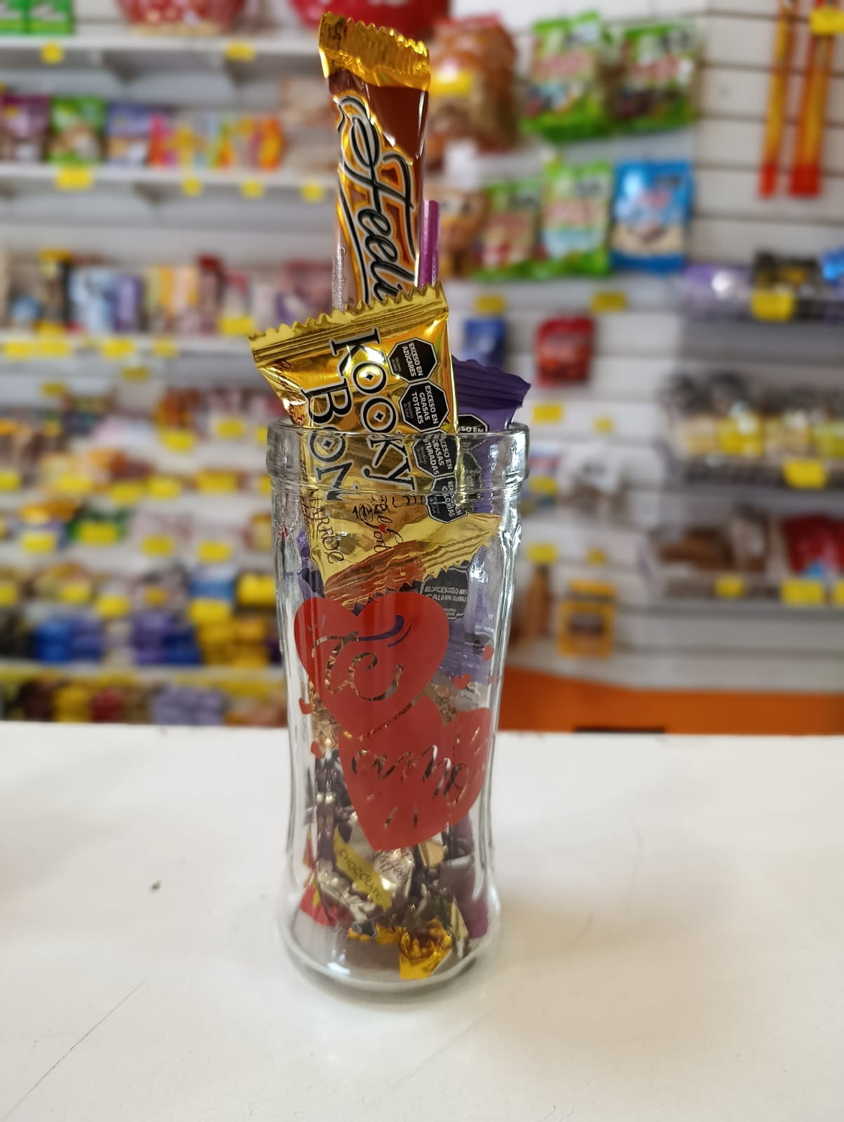 Vaso trago largo (vidrio) con sorbete