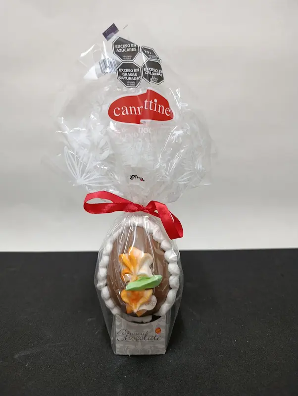 Huevo Cannettine decorado con azúcar o chocolate x 100 gr.